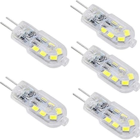 Ampoule LED G4 3W, 200 lm, 12 V AC/DC, équivalente à une ampoule halogène 25W, blanc 6000K, LED SMD 2835, angle d'éclairage à 360° pour plafond intérieur KCJY (1/5)