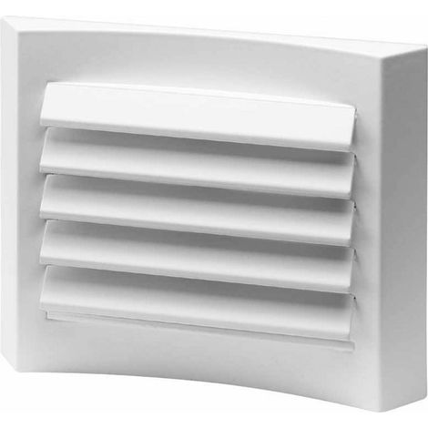 Helios LGM 125 Grille de ventilation en aluminium, laquée blanc, pour ouvertures de ventilation DN 125 mm, 00258 (1/2)