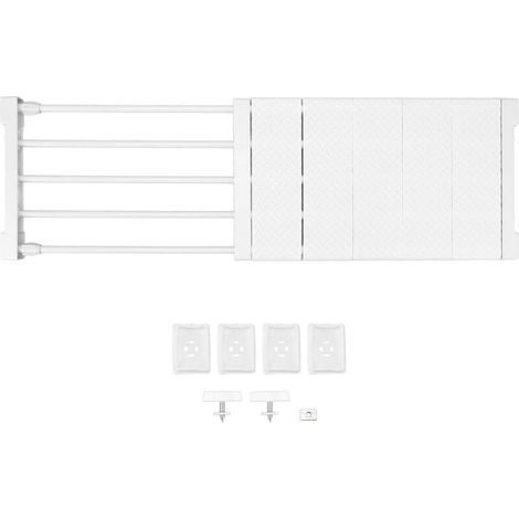 Étagère télescopique réglable en acier – séparateur de placard 24 cm, compatible armoires 50–80 cm (19,7–31,5 po)
