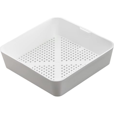 Étagère de douche en plastique, s'adapte aux étagères de douche avec d'autres accessoires de salle de bain, alternative au panier de douche en maille, 21,6 x 6,3 cm (1/5)