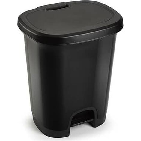 Cubo basura plastico apertura pedal 27 Litros Negro (1/4)