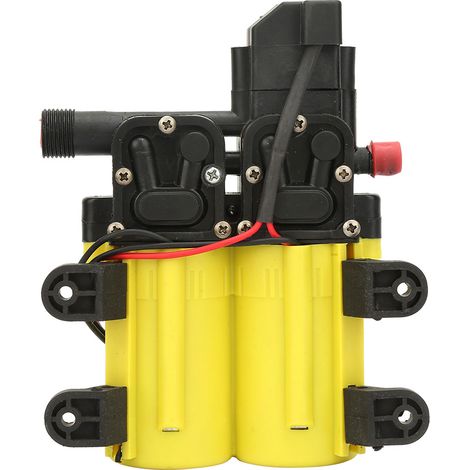 Pompe à eau électrique à membrane auto-amorçante à double aspiration 12V 100W (jaune) (1/5)