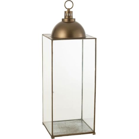 Lanterne Design en Verre "Hagrid" 121cm Bronze (1/4)