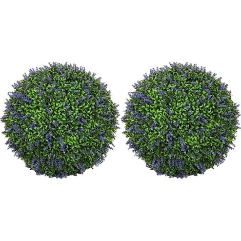 Artificial lavender: 42cm ball shaped plant for home and office (1/5)