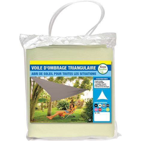 Vela parasole triangolare – 3,6 metri – Ecru (1/5)