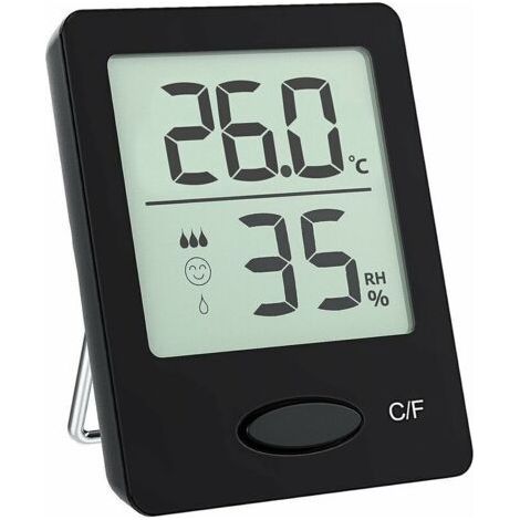 Termometri da interni, monitor portatile di umidità e temperatura, mini termometro da giardino di facile lettura, 3 modalità di installazione, igrometro termico Carivent per casa, ufficio e cucina. (1/4)