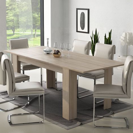 Tavolo Allungabile Campora, Allungabile, Meccanismo Estensione Allunga Centrale, Lunghezza Massima 220 cm, 220x90x75h cm Marrone Olmo (1/3)
