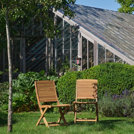 Lot de 2 chaises de jardin pliantes en acacia massif (1/5)