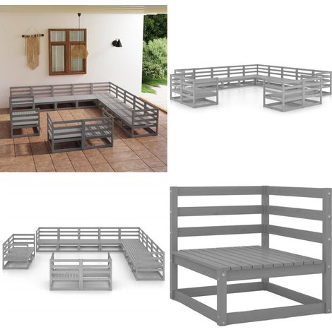 13-tlg. Garten-Lounge-Set Massivholz Kiefer - Garten Lounge Set - Kiefernholzmöbel - Outdoor Möbel - Gartenmöbel - Loungesessel - Home & Living (1/5)