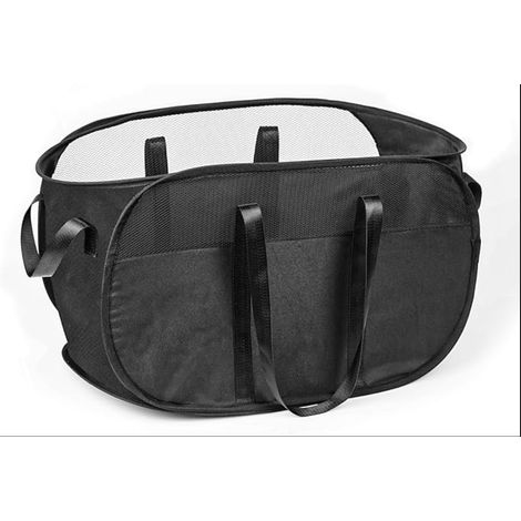 Panier à Linge Pliable Corbeilles Pop Up Laundry Baskets Sac Sale avec Manipuler pour Salle de Bain Chambre Coucher Buanderie Chambre Enfant Voyage Noir (1/5)