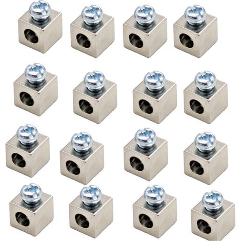 Borniers pour substrats en aluminium utilisés dans les luminaires bornes mécaniques à base plate et à borne carrée en cuivre pour conducteurs de câbles. 16 pièces. (1/3)