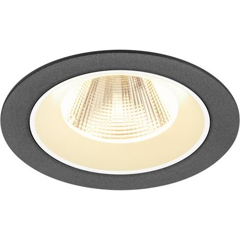 Encastré downlight NUMINOS® M intérieur 3000 K 20° IP20 rond noir / blanc - SLV - 1009614
