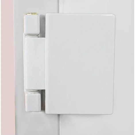 (BLANC)ZEXEF 1 pièce Charnières en fer pour portes, portes en alliage d'aluminium et fenêtres, style ancien plastique et acier, accessoires pour portes de toilettes accordéon (1/5)
