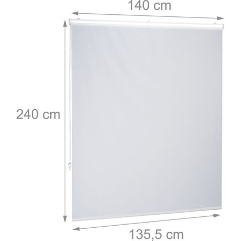Tenda a rullo per bagno idrorepellente bianca traslucida (1/5)