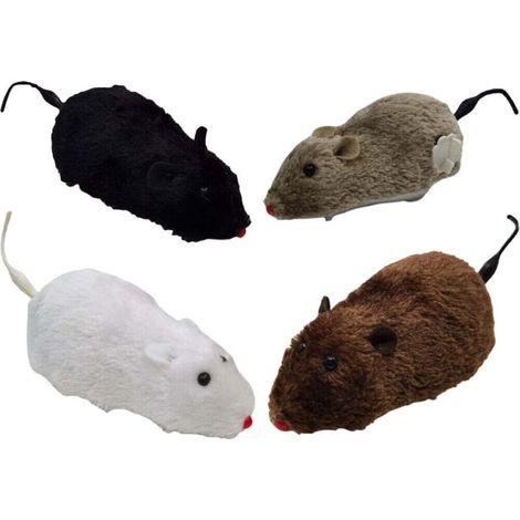 4 jouets souris à remontoir, sans piles, jouets interactifs pour chats (1/5)