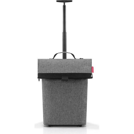 reisenthel trolley M - Carrello Multiuso per Spesa, per Viaggio o Lavoro, Capiente e Pratico, con Cerniera e Manico Estensibile, Tessuto Idrorepellente, 43 L, Argento Twist (1/5)
