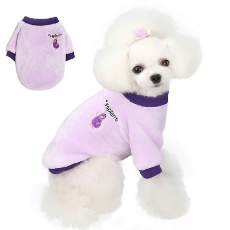 Pull en laine pour animaux de compagnie à motif de fruits (violet, L) (1/2)