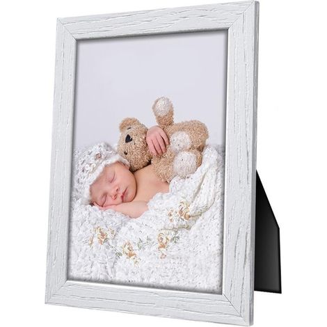 Lupia - Portafoto da tavolo in legno shabby WHITE 10x15 cm (1/2)
