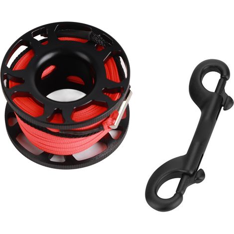 Lot aviation aluminium clip doigt dévidoir plongée sous-marine bobine technique 15m ligne noire (1/5)