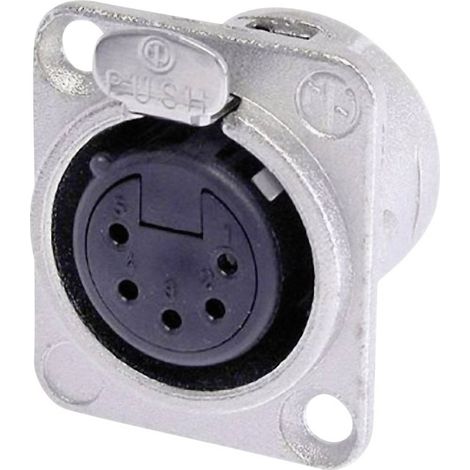 XLR embase femelle, contacts droits Neutrik NC5FD-L-1 Nombre de pôles: 5 argent 1 pc(s) D24097 (1/2)