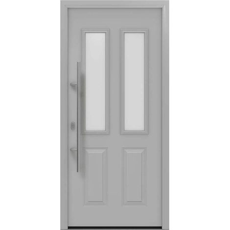 Hörmann Ecostar Haustür "ISOPRO IP 410S", weißaluminium matt (RAL 9006), 110 x 210 cm (B x H), DIN Links