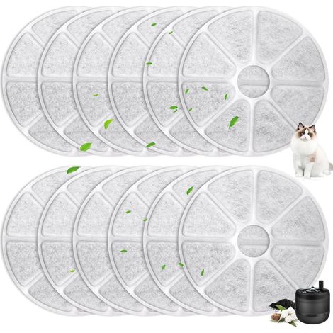 wxsp 12er-Pack Filter-Katzenbrunnen, kompatibel mit Philips PAW3210/02 Trinkbrunnen für Katzen – Filter für Katzentrinkbrunnen, Aktivkohle (1/5)