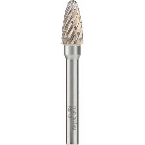 Fraise Rotative HM Tige Cylindrique Forme Arc à Nez Arrondi - Aciers Spéciaux D. 6 x Lt. 50 x Lu. 18 x Q. 6 mm - Diamwood