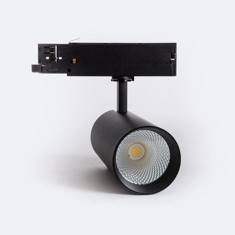 Spot LED sur Rail Triphasé 40W Carlo Noir 5000K Blanc froid (1/5)