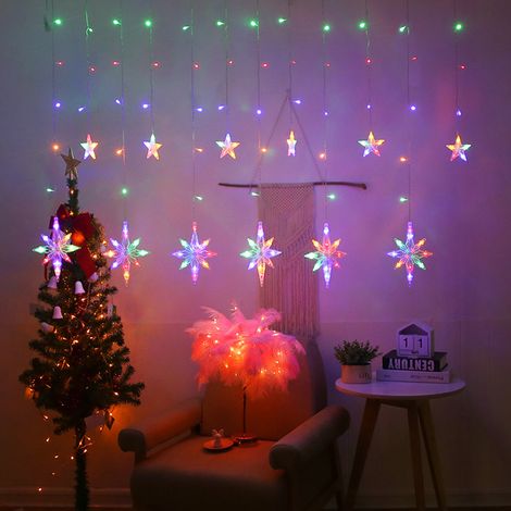 Guirlande lumineuse LED multicolore décorative avec télécommande pour chambre ou terrasse (1/5)