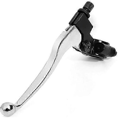 Poignée d'embrayage/frein pliable universelle 7/8" 22 mm, levier de direction gauche réglable pour moto, quad, genou, tibia (argenté) (1/5)
