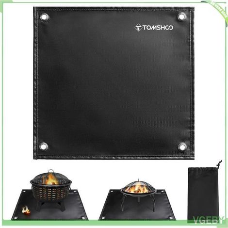 Tapis de braise - FAFEICY - 80 x 75 cm - Ignifuge haute température - Revêtement silicone double-face - Œillets & sac de rangement (1/5)