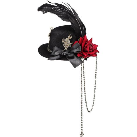 Pinces à Cheveux Mini Chapeaux en Métal Noir, Résistantes et Élégantes, pour Mariages et Anniversaires, Accessoires Coiffure Femme (1/5)