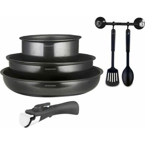 Arthur Martin AM9582 Kochgeschirrset Schwarz 6-teilig