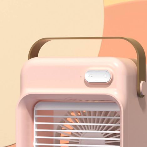 Mini-Tischventilator mit USB-Anschluss und 3 Geschwindigkeitsstufen, rosa. (1/5)
