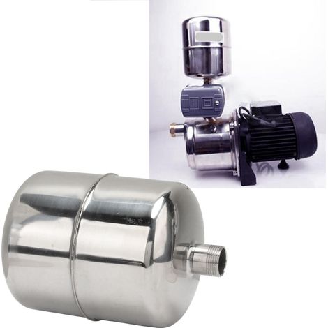 Pompe de surpression auto-amorçante domestique, pompe à eau en acier inoxydable, accessoires pour pressostat, réservoir sous pression en acier inoxydable 2 L (1/5)