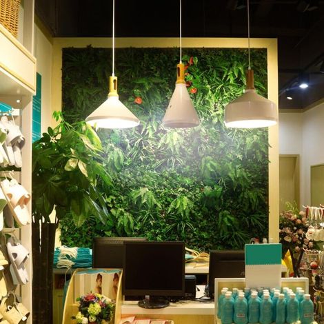 Plante Verte Artificielle Tapis de Gazon Décor Murale Maison Hôtels Cafés Supports - Tapis Plante Verte, Plastique Haute Qualité Résistant Facile à Nettoyer, 40x60cm