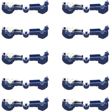 Juego de 10 terminales de cable perimetral para cortacéspedes robóticos, conector tipo T, conector rápido, terminal de conexión, anillo de conector de cable. (1/4)