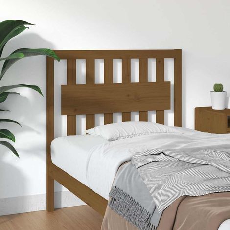 vidaXL Cabecero de cama madera maciza pino marrón miel 95,5x4x100 cm (1/5)