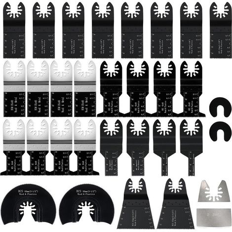 31Pcs Oscillating Tool Accessories, Professional Multi-Tool Blade Kits for Wood/Metal/Plastic Cutting, Universal Oscillating Saw Blade for Fein Multimaster, Dremel, Bosch, Makita, Dewalt