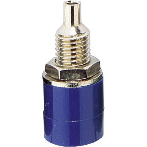 TRU COMPONENTS Fiche femelle de laboratoire embase femelle, verticale Ø de la broche: 4 mm bleu 1 pc