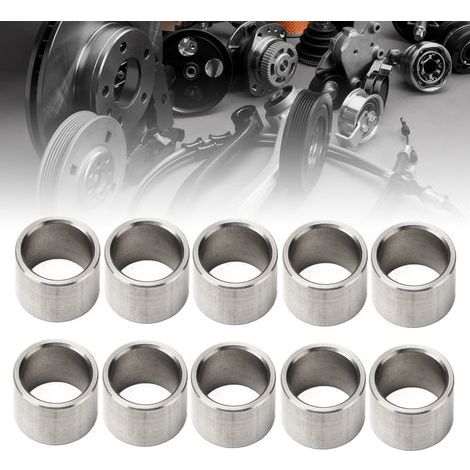 Lot de 10 entretoises de rondelles, diamètre extérieur 15 mm, diamètre intérieur 12 mm, en acier inoxydable, durables, pour applications industrielles et de bricolage (3515-0015-0120) (1/5)