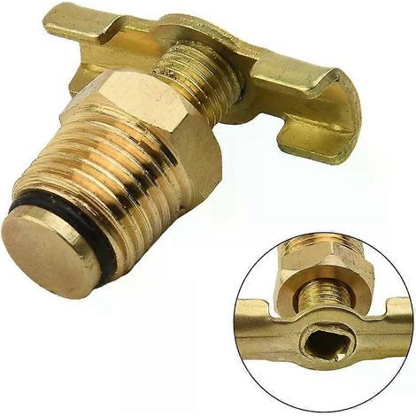 Robinet de purge 1/4" pour réservoir de compresseur d'air avec poignée en T et bouchon de vidange BSP 1/4" (pièces détachées pour outils pneumatiques).