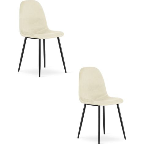 Silla Como - terciopelo beige x 2 (1/5)