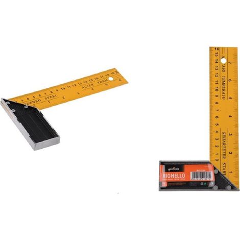 Kaela - Righello 20cm Metro Angolare A L Angolo Retto 90° In Acciaio Doppia Misura 91847 -