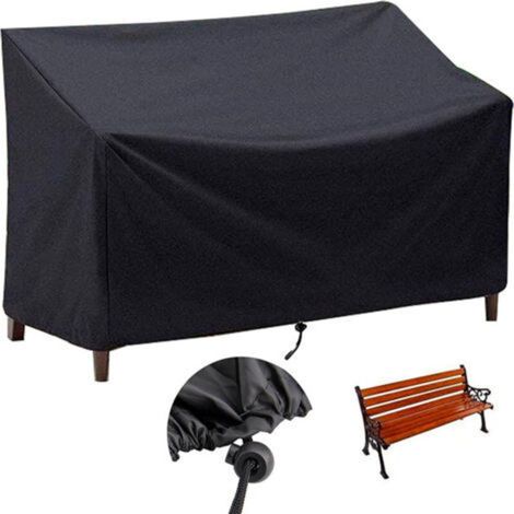 Outdoor Garden Bench Cover, Protective Cover for 2-Seater Sofa, Waterproof, Windproof, UV Resistant, 210D Patio Bench Seat Cover (134 x 66 x 89cm) (1/5)