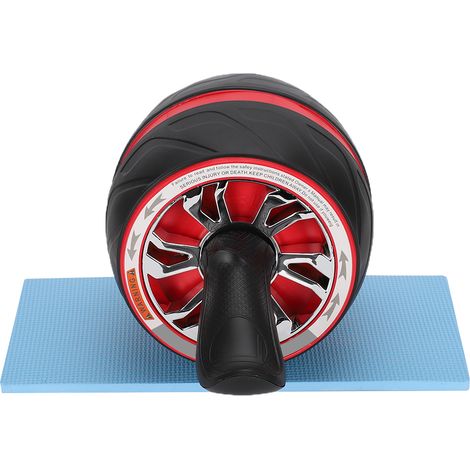 Rouleau abdominal de fitness pour maison, équipement d'exercice abdominal silencieux et résistant à l'usure (Rouge) (1/5)