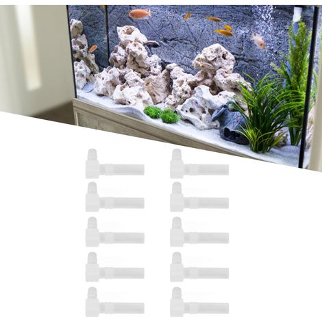 Packung mit 10 länglichen, L-förmigen 90-Grad-Schlauchverbindern aus flexiblem PP-Kunststoff zur Reduzierung von Pagodenbiegungen (810 mm) (1/5)