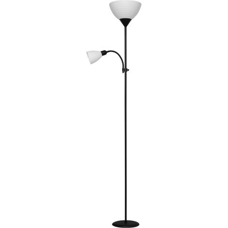 Lámpara de pie negro modelo Milo 2 luces 180 cm(alto) 50 cm(ancho)25 cm(fondo (1/3)