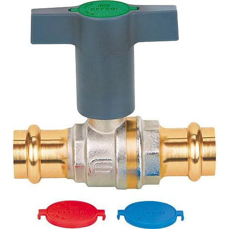 robinet a bille Prestige 18mm, laiton avec rallonge poignee plastique, DVGW (1/4)