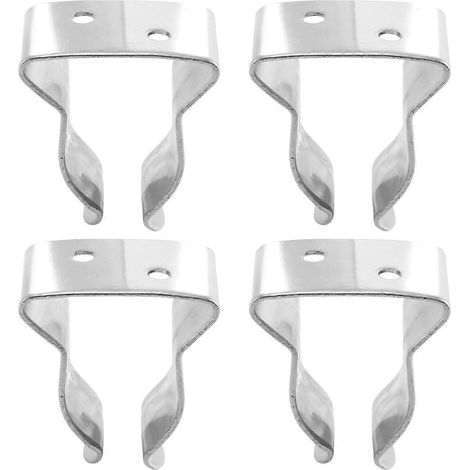 4 crochets de bateau en acier inoxydable, petits clips à ressort, support de rame, clip de fixation argenté (1/5)